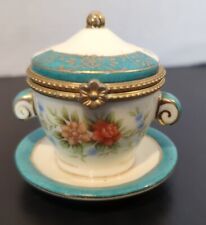 VTG Floral Teacup Trinket Box 3