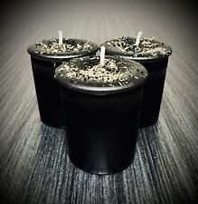 (3) Banishing Debt Votive Candles, Handmade, Organic, Witchcraft, Hoodoo, Wicca picture