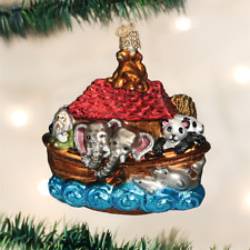 OLD WORLD CHRISTMAS NOAH'S ARK GLASS CHRISTMAS ORNAMENT 12395 picture