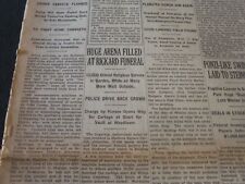 1929 JANUARY 10 NEW YORK TIMES - HUGE ARENA FILLED AT RICKARD FUNERAL - NT 6619 picture