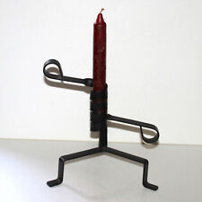 Large Courting Candle Holder black iron primitive spiral farmhouse colonial picture