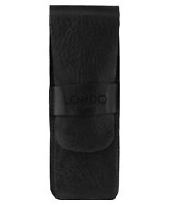 Londo Genuine Leather Pen and Pencil Case with Tuck in Flap (Black) Black picture