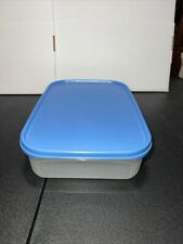 Tupperware #I608-1 Vintage 8.5 Cup Container Dry Goods Keeper W/ Blue Lid picture