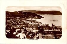 rare vintage real photo postcard - Oban from the Hill Oban Scotland unposted picture