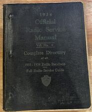1934 Official Radio Service Manual Vol 4  vacuum tube radios 1933-1934 Gernsback picture