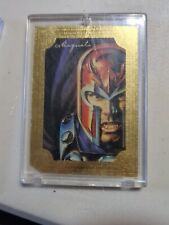 1996 Marvel Masterpieces Magneto Gold Gallery #3 of 6 Die Cut Promo Card Rare picture