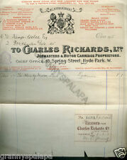 1915 Ephemera-Billhead-Charles Rickhards, Ltd - United Kingdom    picture