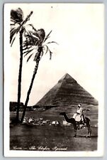 RPPC Cairo Egypt The Chefren Pyramid Real Photo Postcard N847 picture