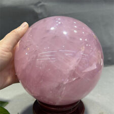 15.4LB New Natural Rose Quartz Crystal Reiki Quartz Sphere Reiki Healing 155mm picture