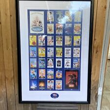 RARE FRAMED DISNEY Gallery ART 75 YEARS OF ANIMATION MOVIE POSTERS 1937 To 1998 picture