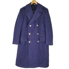 Vintage US Air Force Wool Overcoat Mens Size 39 WWII Korea Classic Blue Outdoor picture