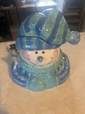 Houston Harvest  Snowman Holiday Winter Christmas Cookie Jar Medium 8