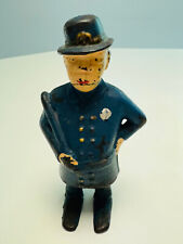 Old Vintage Cast Iron Still Coin Money Piggy Bank The Policeman picture