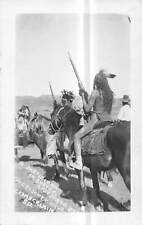 CHAMBERLAIN South Dakota RPPC postcard Custers Last Stand re-inactment Indians picture
