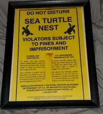 Vintage Rare “DO NOT DISTURB SEA TURTLE NEST” Beach Sign VERY Cool picture