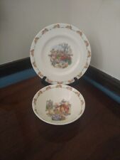 Royal Doulton Bunnykins Rabbit Vintage Plate Dish Cereal Bowl English Fine China picture