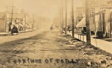 Michigan Cedar Springs RPPC Main Street 1900s Dirt Roads Horse Buggy  Scene picture