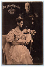 Amsterdam Netherlands Postcard A Happy Family King and Queen 1909 Posted picture