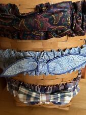 Lot of 3 Longaberger GARTERS ~ Paisley ~ Century Star ~ Plaid Woven Traditions picture