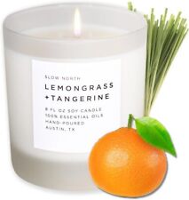 Lemongrass + Tangerine Candle - Mothers Day Gift for Mom - Essential White  picture