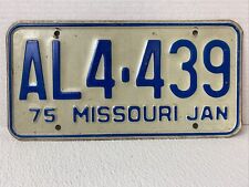 1975 Missouri License Plate AL4-439 Collectible No Tags picture
