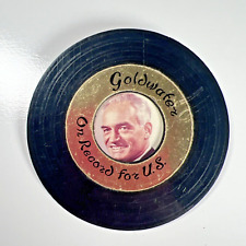 Barry Goldwater 1964 Campaign Political Pin Button Goldwater On Record For U.S. picture
