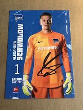 Alexander Schwolow, Germany 🇩🇪 Hertha BSC Berlin 2021/22 hand signed  picture