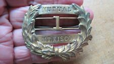VERY RARE 1870s 80s  Mutual Engine & Hose CO.Mount Kisco N.Y #1 BRASS HAT BADGE picture