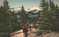 Vintage Postcard 1955 Horse Back Ride Ranch Parties In The Colorado Rockies CO picture