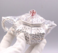 Fine Silver Tea Pot Pure Silver 999 Collectibles Vintage Octagonal Tea Sets   picture