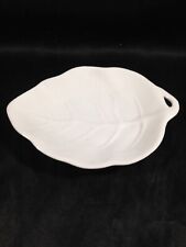 Vintage LILLIAN VERNON White Porcelain Vanity Soap Dish Leaf Design picture