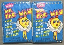 1981 Fleer MS PAC-MAN ONE Unopened Wax Packs & Cards Sealed with Gum picture