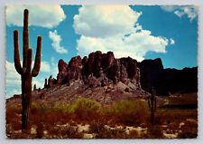 Superstition Mountain East Of Mesa Arizona Vintage Unposted Postcard picture