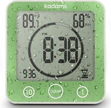 Digital Bathroom Shower Kitchen Clock Timer with Alarm Waterproof Green picture