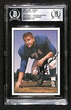 1981 TCMA Football Greats #1 Alex Karras LIONS Signed Auto Card BECKETT  picture