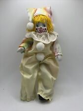 Cloth and Ceramic Clown - Figurine - 1980's picture