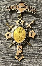 1885 Rose GF Knights Templar Medal  Commandery In Hoc Signo Vinces Massachusetts picture