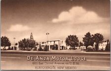 ALBUQUERQUE New Mexico Postcard ROUTE 66 Roadside DE ANZA MOTOR LODGE Dated 1951 picture