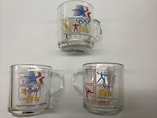 Set of  3 Vintage Glasses McDonald’s Olympics Coffee Cup Mugs 1984 LA Olympics picture