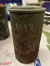 (1 Only) RARE VINTAGE US ARMY M18 SMOKE GRENADE Green No Pin/cap picture