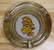 USC University of Southern California vintage glass ashtray USC Trojan Mascot picture