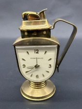 Vintage Phinney Walker Art Deco Clock & Evans Table Desk Alarm Lighter.  RARE picture