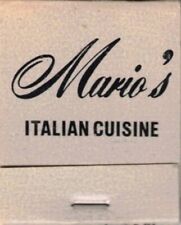 MARIO'S-ITALIAN CUISINE-DESTIN,FLORIDA-MATCHBOOK-ONE 1/2 INCHES WIDTH-1980'S picture