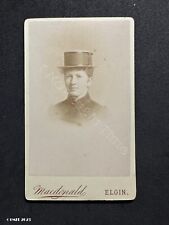 CDV Lady Unusual Tall Hat by MacDonald Elgin Victorian Fashion History Photo picture