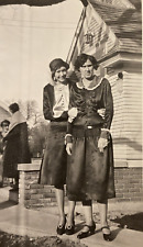 Vintage 1920s Ladies Women Mother & Daughter Fashion Original Old Photo P11q5 picture