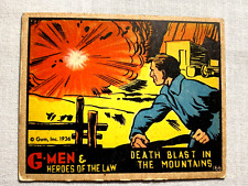 1936 Gum. G-Men Heroes of The Law. Card # 166 Death Blast......... picture