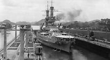 WWII B&W Photo USS Arizona BB-39  Panama Canal Pre-World War Two WW2 USN / 7085 picture