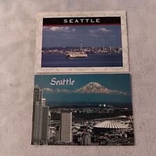 Vintage Postcard Lot Of 2 Seattle Washington Skyline picture