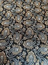 Vintage Paisley 1980s Bolt of Heavy Furniture Fabric 106