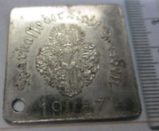 METAL PLATE: SPARKASSE DER STADT DRESDEN with coat of arms - numbered: 19087 picture
